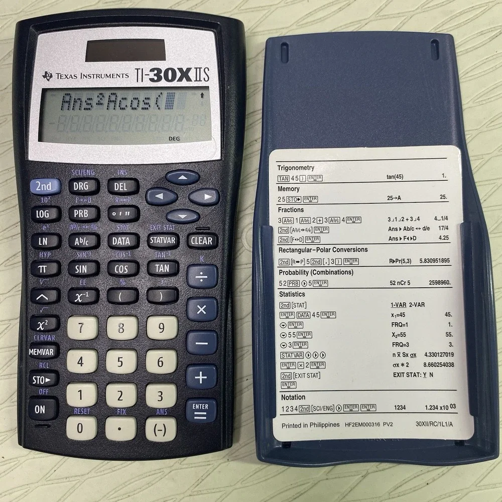 Texas Instruments Calculator TI-30XS‎ II S With Cover WORKS